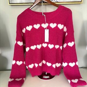 Gilli Heart Stripe Sweater NWT